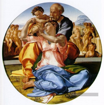 renaissance Tableau Peinture - Doni tondo Haute Renaissance Michel Ange